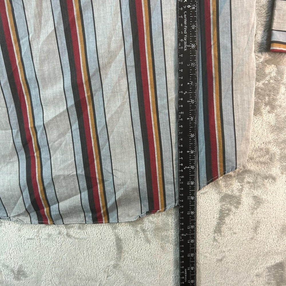 Ely Plains Shirt Mens Large Multicolor Stripe Western Snap Button Cowboy Pockets - Picture 13 of 14